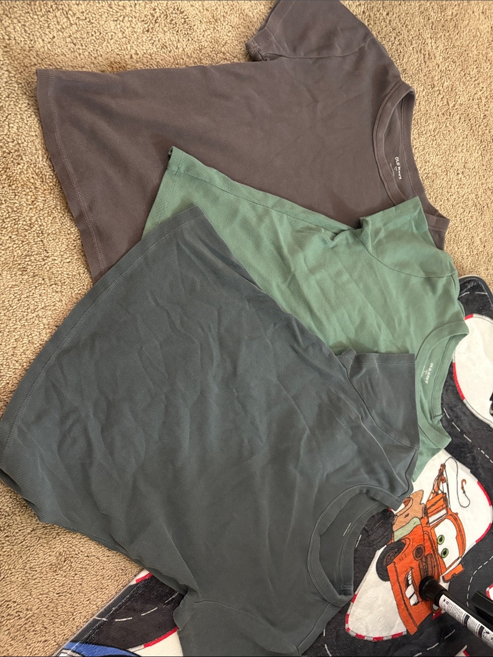 Old Navy Women’s Short Sleeve Tee Trio - Olive, Charcoal, Dark Gray